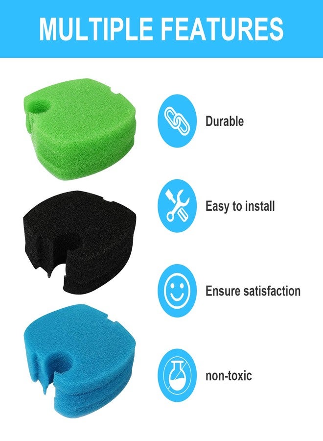 AGUNION 9-Piece Aquarium Filter Pads Replacement bio Sponge Compatible with SUNSUN HW-304B, HW-404B, HW-704B, HW-3000, and CF500 Filters. - Image 2